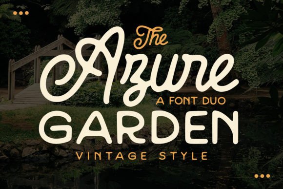 Azure Garden: A Vintage Script Font