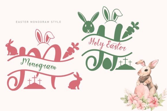 Holy Easter Monogram Font for Business