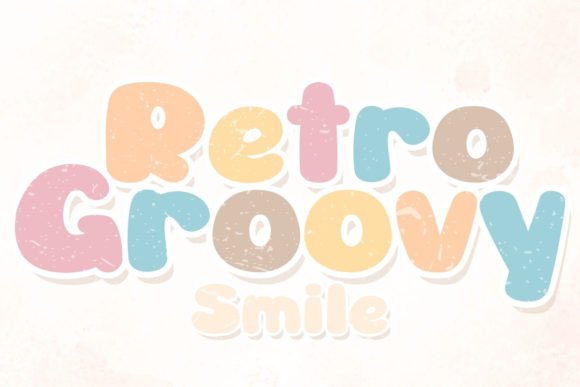 Retro Groovy Smile Font